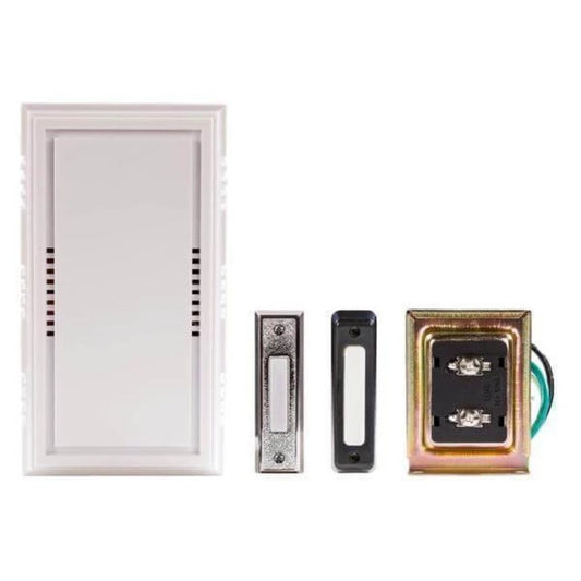 Hampton Bay Wired Door Chime Deluxe Contractor Kit Damaged Box-doorbells & clickers-Tool Mart Inc.