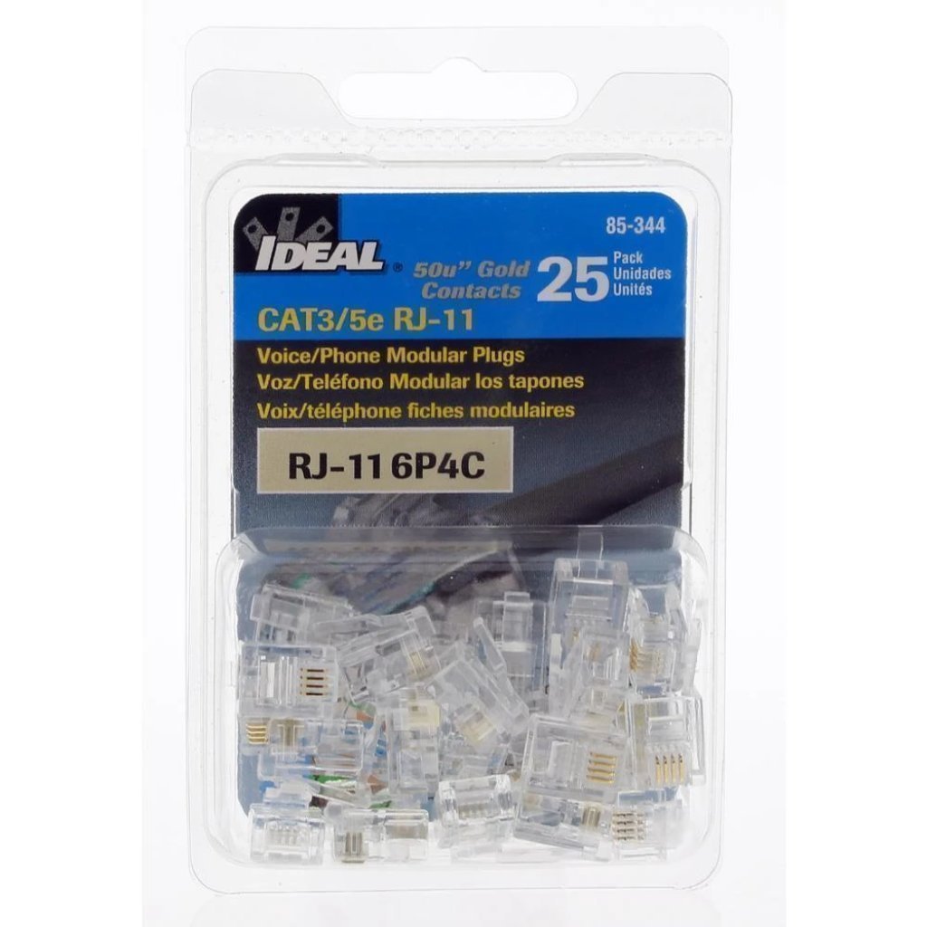 Ideal RJ11 6P4C Modular Plugs (25-Pack) Damaged Box – Tool Mart Inc.
