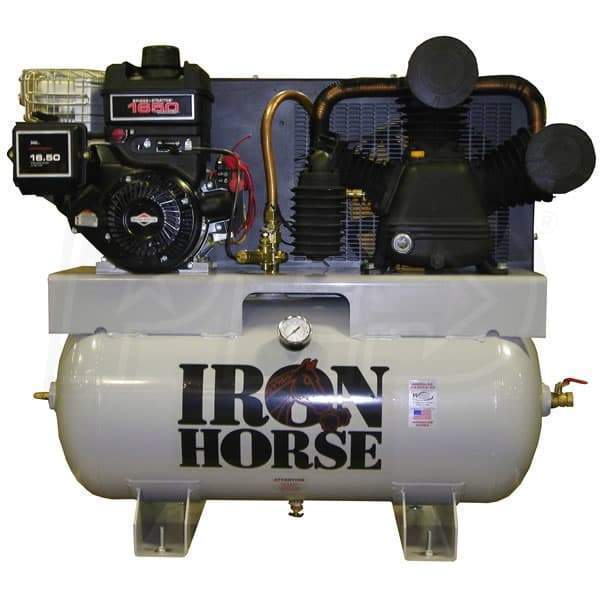 Iron Horse 30 Gallon Two Stage Truck Mount Air Compressor With Electric Start Briggs & Stratton Engine-iron horse air compressors-Tool Mart Inc.