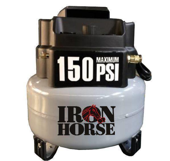 Iron Horse 6 Gallon Air Compressor Pancake Style-iron horse air compressors-Tool Mart Inc.