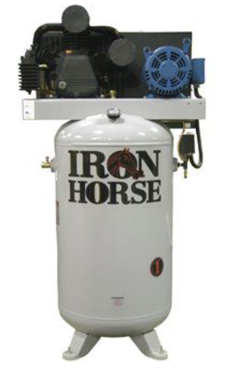 Iron Horse 80 Gallon Two-Stage Air Compressor 460 Volt 3 Phase-iron horse air compressors-Tool Mart Inc.