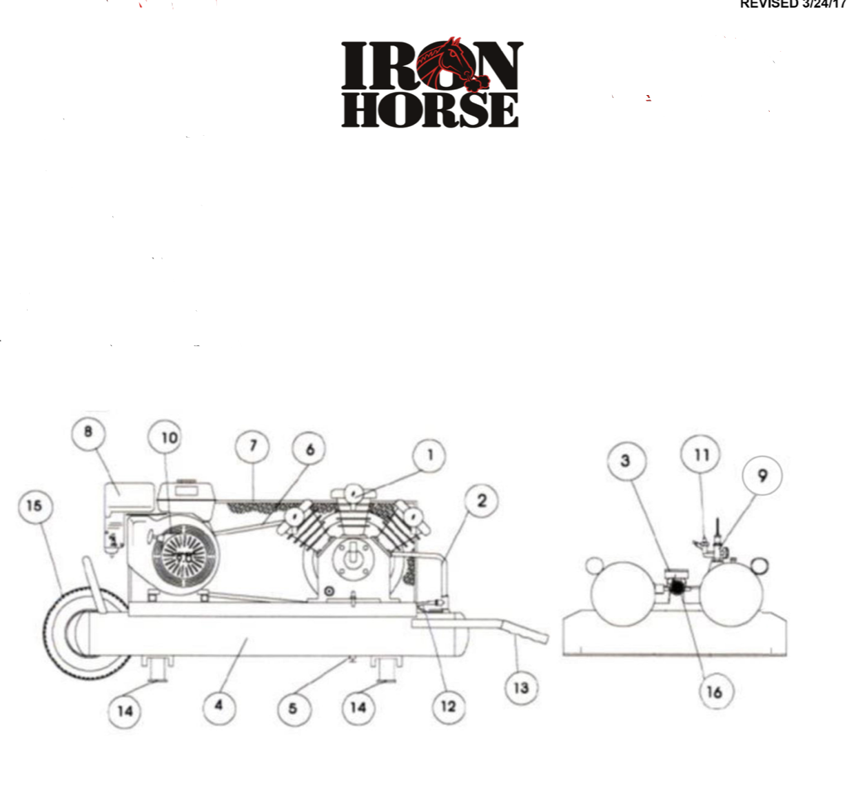 Iron Horse Gas Air Compressor-iron horse air compressors-Tool Mart Inc.
