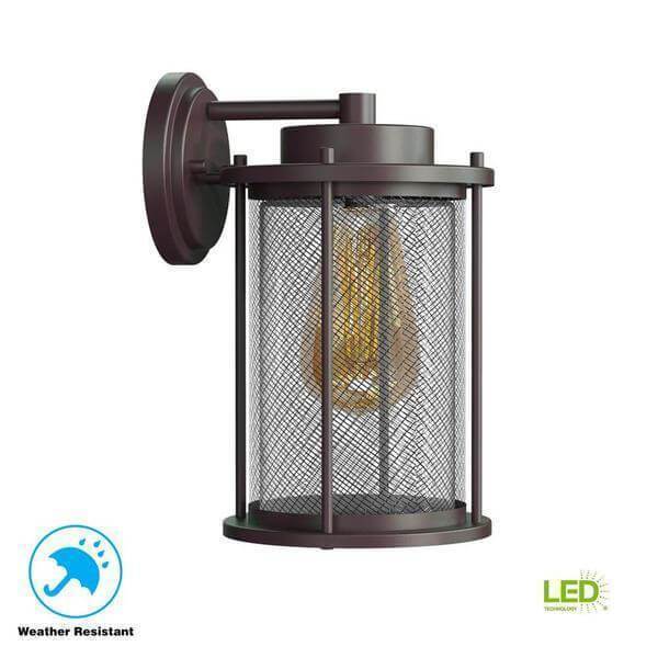 Joelle Collection Antique Bronze Outdoor Wall Mount Sconce with Edison LED Bulb Damaged Box-outdoor lighting-Tool Mart Inc.