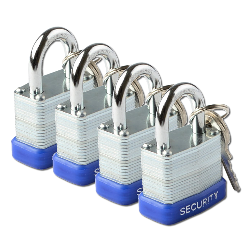 4 Piece 30mm Laminated Padlocks – Tool Mart Inc.
