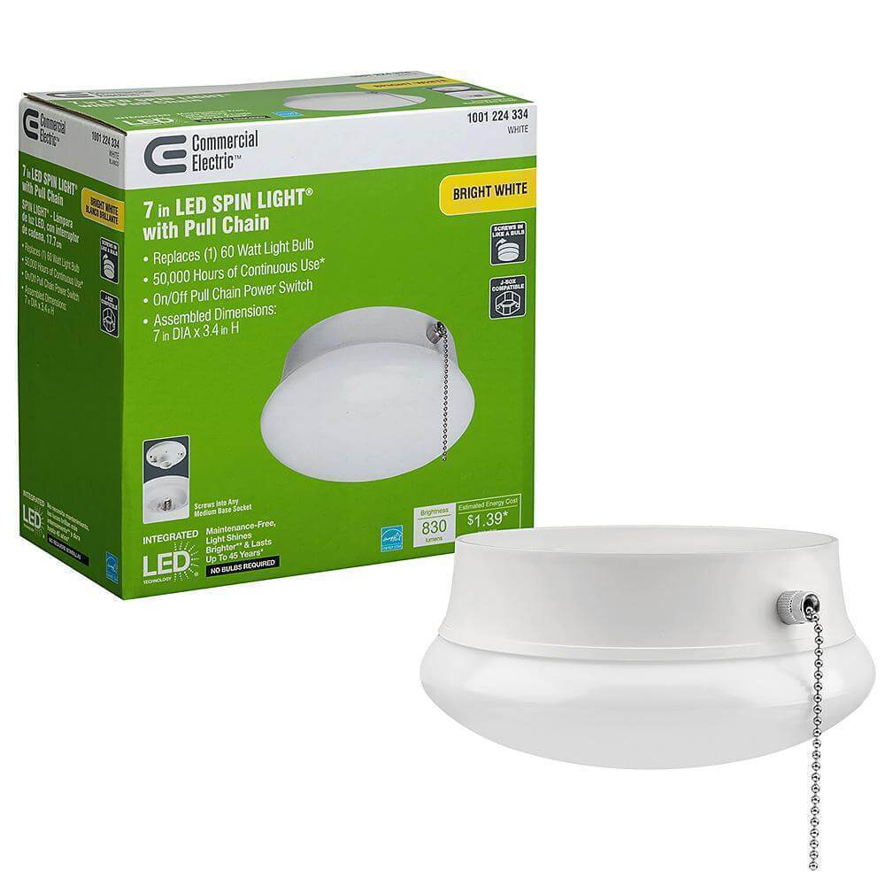 Led Flush Mount Ceiling Light With Pull Chain Damaged Box Tool Mart Inc