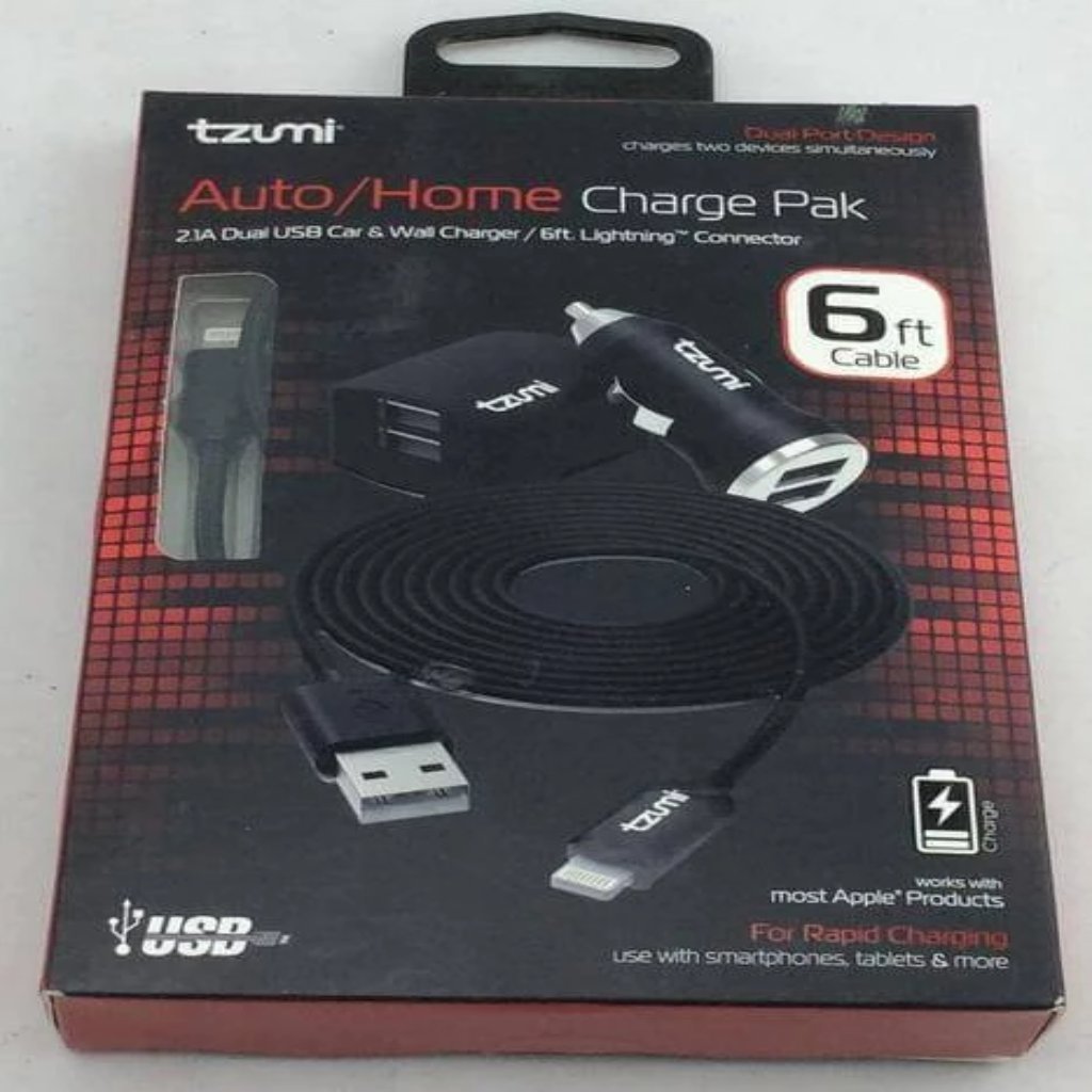 Lightning Auto Home ChargePak Damaged Package-Cell Phone Accessories-Tool Mart Inc.