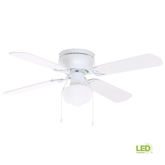 Littleton LED indoor white ceiling fan with light kit damaged box-ceiling fixtures & fans-Tool Mart Inc.