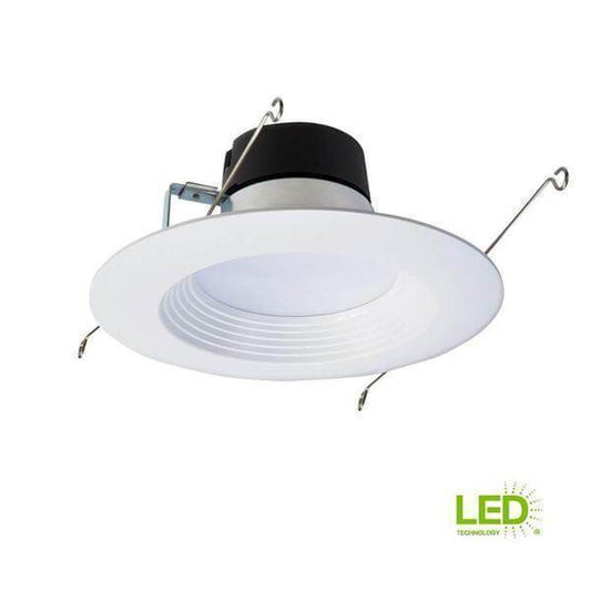 LT 5 in. and 6 in. White Integrated LED Recessed Ceiling Light Fixture Retrofit Downlight Trim, 90 CRI, 3000K Soft White-recessed fixtures-Tool Mart Inc.