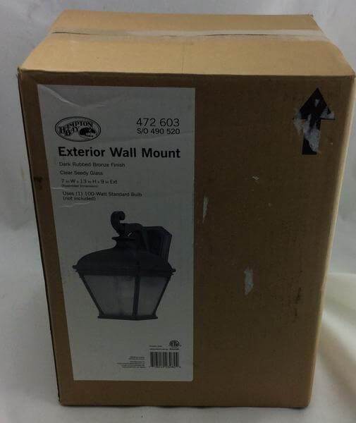 Malford Dark Rubbed Bronze Outdoor Wall Mount Lantern Damaged Box-outdoor lighting-Tool Mart Inc.