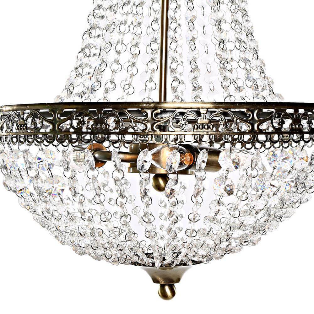 Poetic Wanderlust by Tracy Porter 3-Light Clear Chandelier with Crystal Cut Jewels Damaged Box-Lighting-Tool Mart Inc.