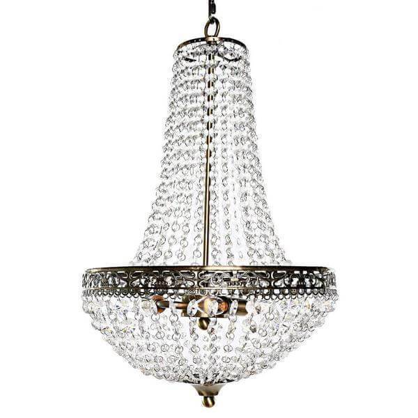 Poetic Wanderlust by Tracy Porter 3-Light Clear Chandelier with Crystal Cut Jewels Damaged Box-Lighting-Tool Mart Inc.
