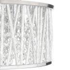 Polished chrome and crystal drum shape flush mount damaged box-Lighting-Tool Mart Inc.