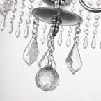 Polished chrome chandelier with crystal dangles damaged box-light-Tool Mart Inc.