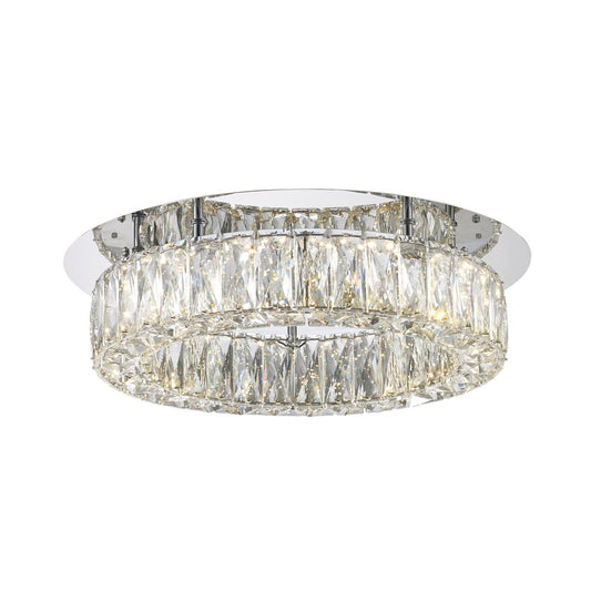 Home Decorators Collection Crystal One Hundred Watt Polished Chrome Integrated LED Semi Flush Mount Damaged Box