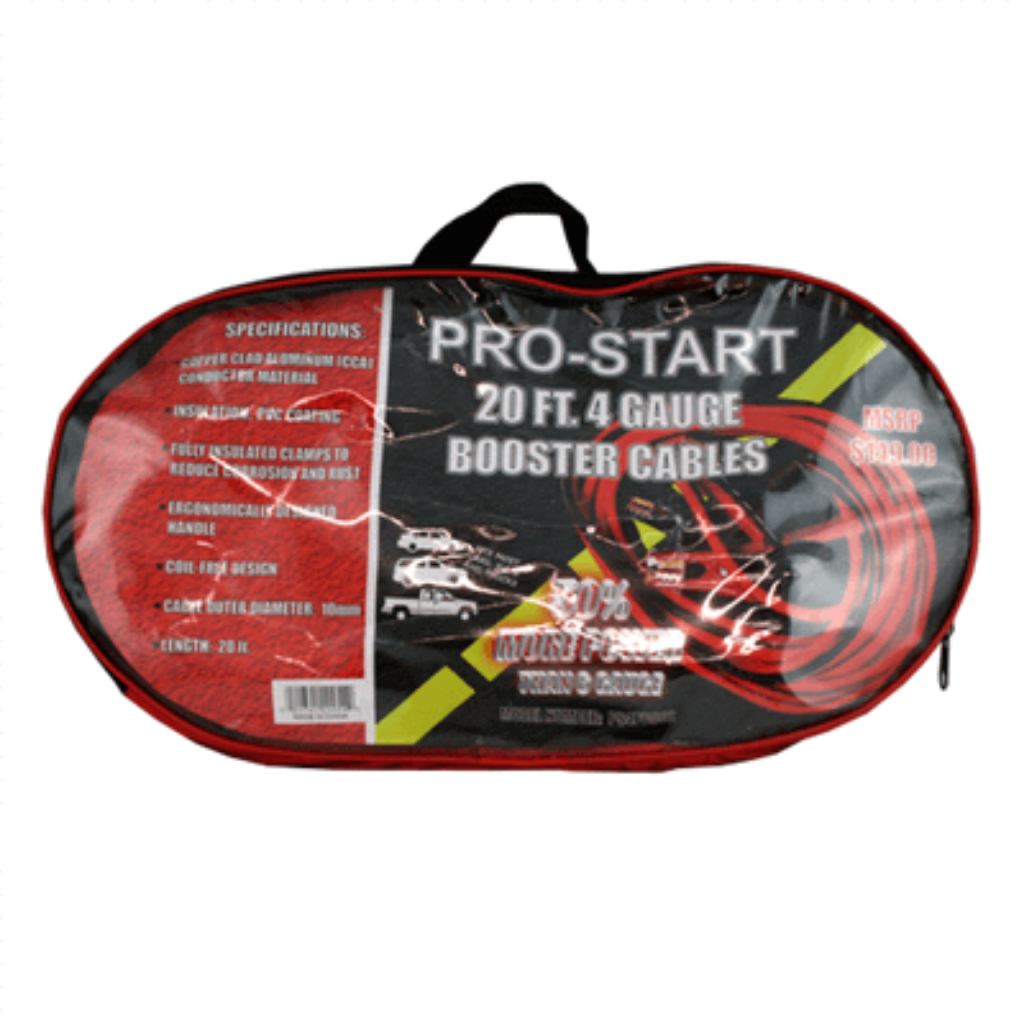 Pro-Start 20ft. 4 Guage Booster Cables-automotive-Tool Mart Inc.