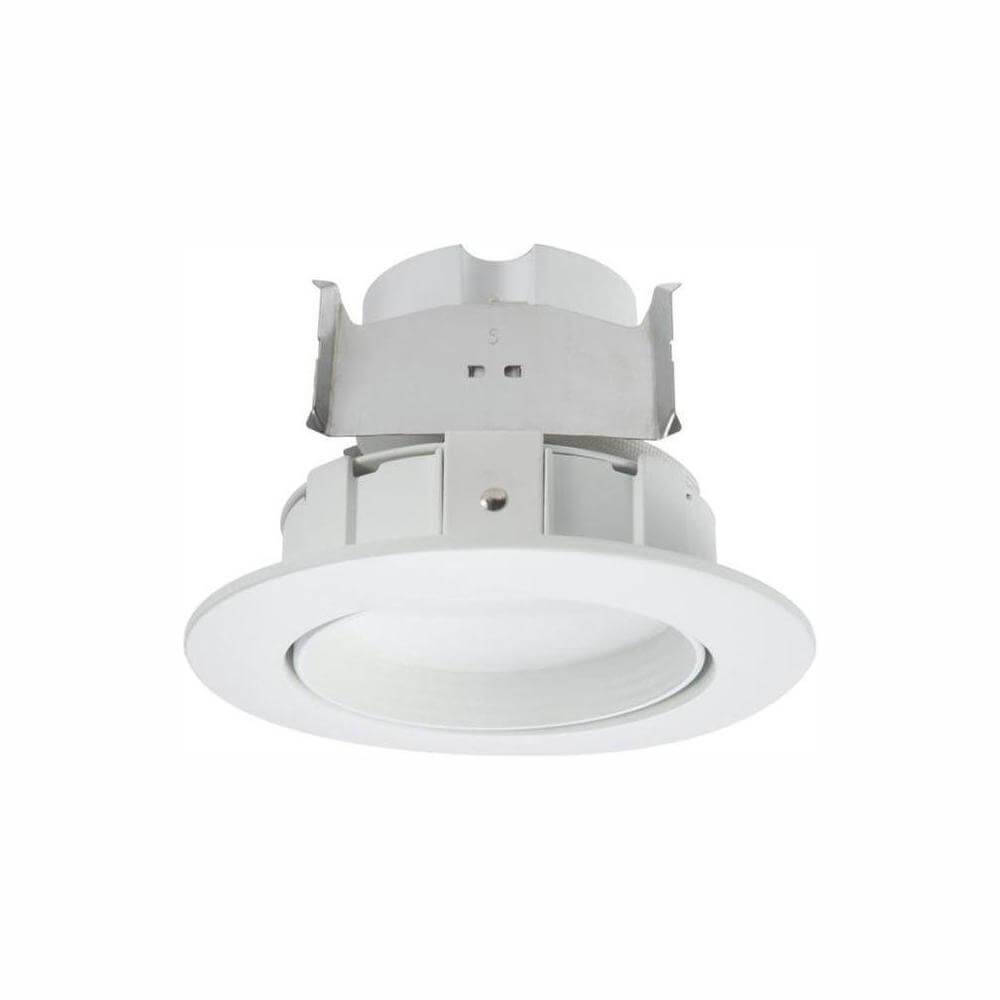RA 4 in. White Integrated LED Recessed Light Adjustable Gimbal Retrofit Trim with Selectable Damaged Box-recessed fixtures-Tool Mart Inc.