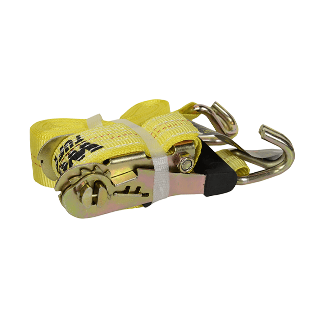 Ratchet Tie Down 1.5 Inches and 15 Feet Long With J Hook-tie downs, chains, & straps-Tool Mart Inc.