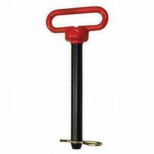 Red Handle Hitch Pin With Hair Pin 7/8" x 6 1/2" out of stock 6.19.19-hitch pins & receivers-Tool Mart Inc.