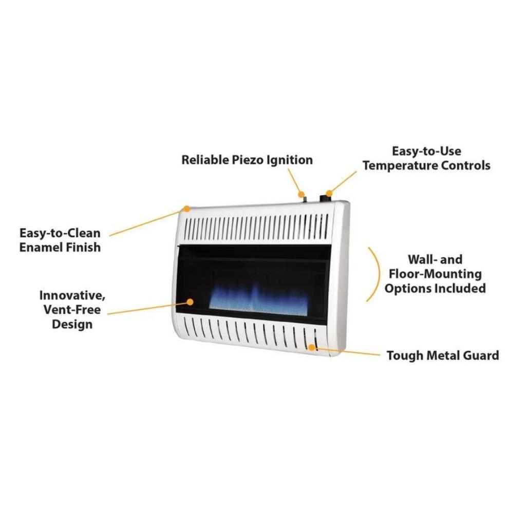 Remington 30,000 BTU Natural Gas Blue Flame Vent Free Heater-fans, cooling, & heating-Tool Mart Inc.
