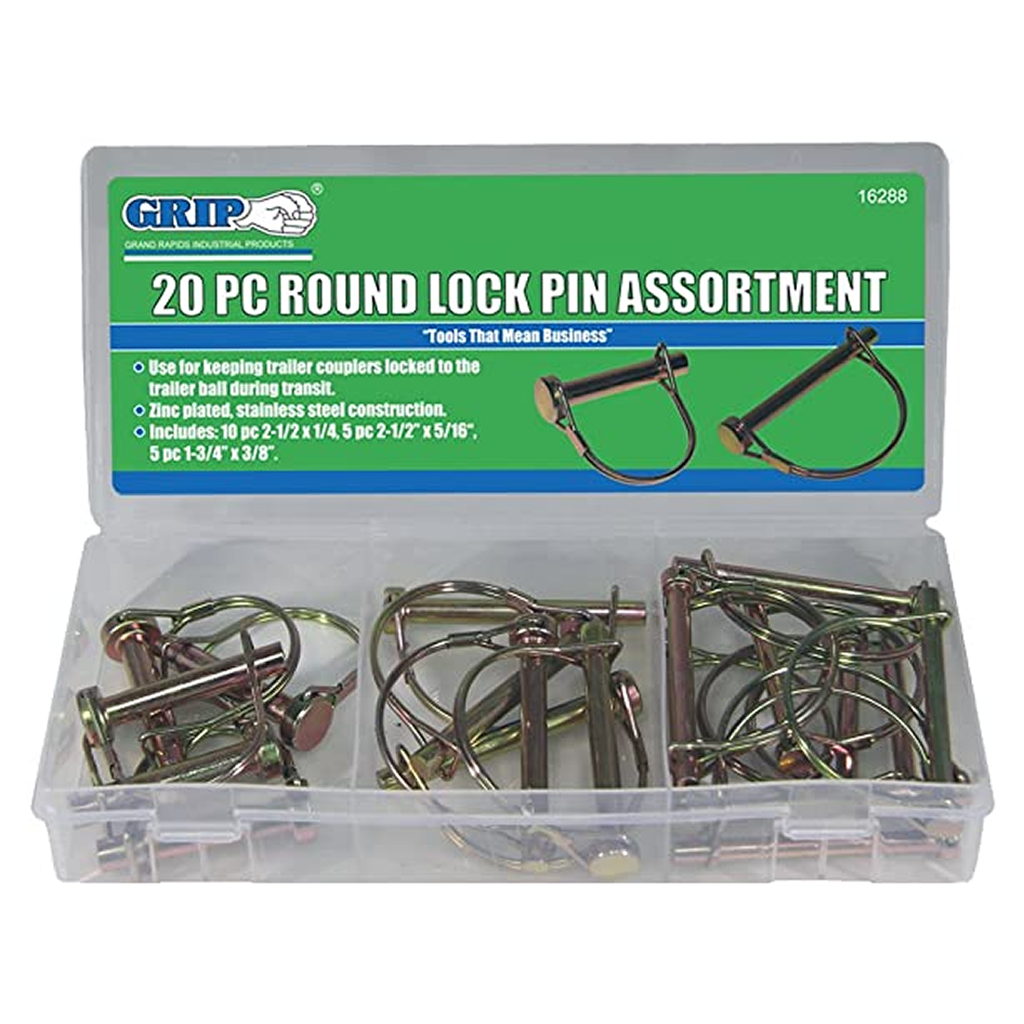 20 Piece Round Lock Pin Assortment – Tool Mart Inc.