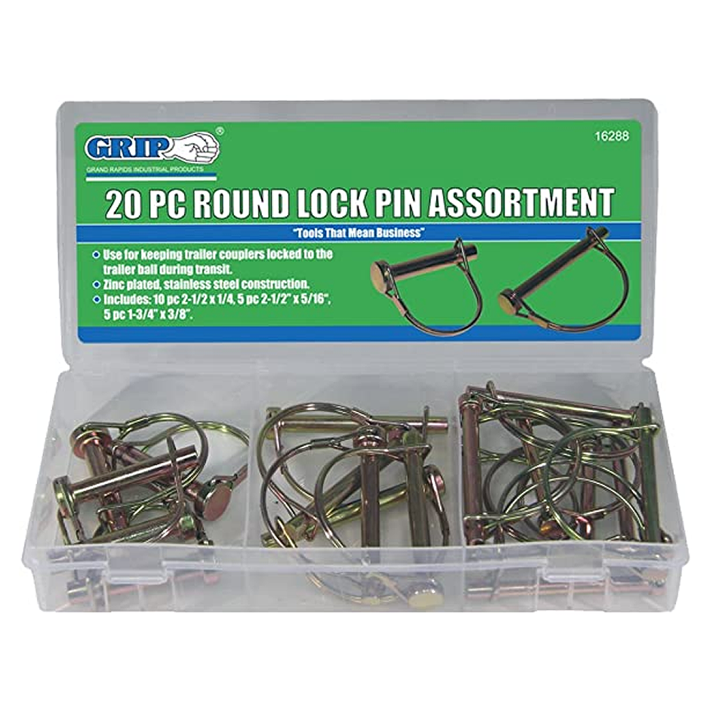 20 Piece Round Lock Pin Assortment