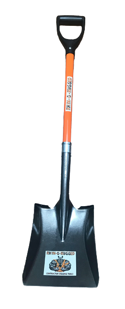 Rhin O Rugged Square Point Shovel D Handle With 29 Inch Fiberglass Handle