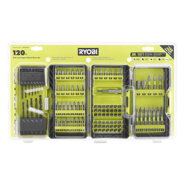 Ryobi 120-Piece Drill and Impact Rated Drive Kit
