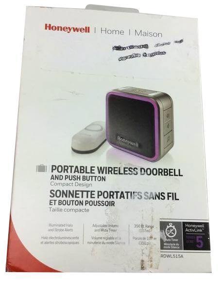 Series 5 Wireless Portable Doorbell with Halo Light and Push Button Damaged Box-doorbells & clickers-Tool Mart Inc.