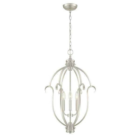 Sherwood 3-Light Steel Brushed Nickel Hanging Pendant Damaged Box-Lighting-Tool Mart Inc.