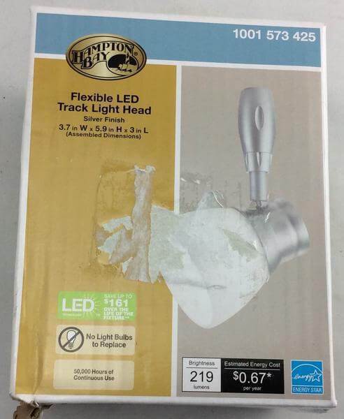 Silver Flex LED Track Head Lighting with Frosted Glass Damaged box-Lighting-Tool Mart Inc.