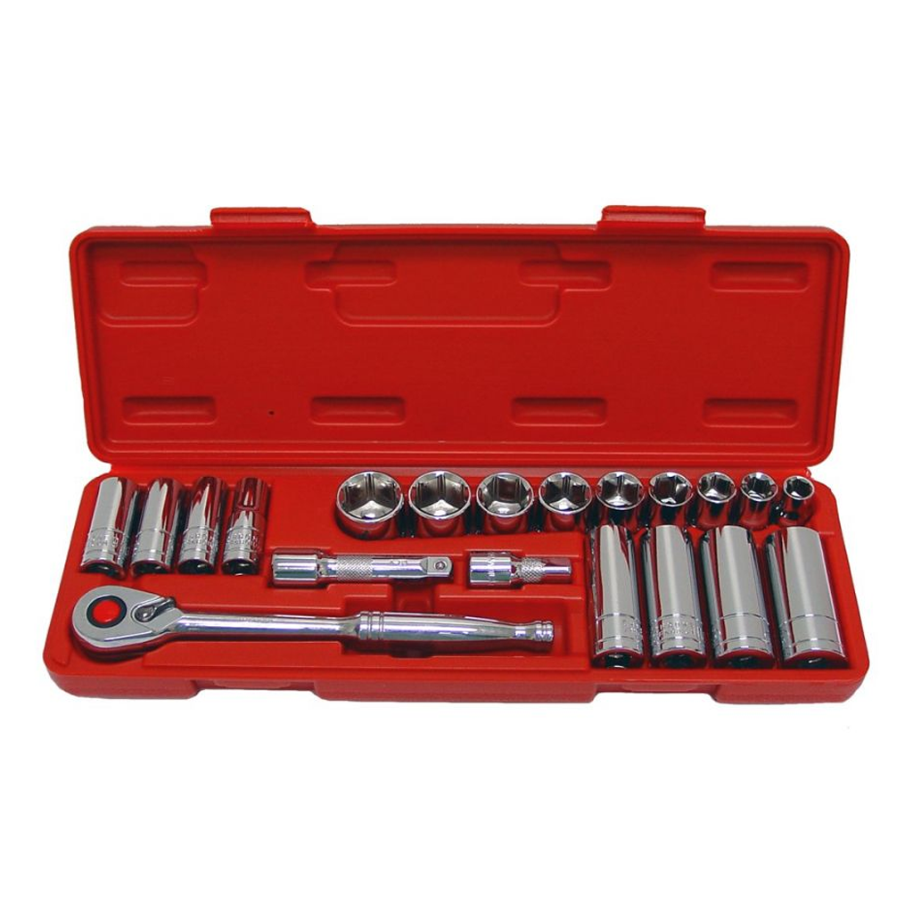 21 Piece 3/8 Inch Pro Socket Set SAE – Tool Mart Inc.