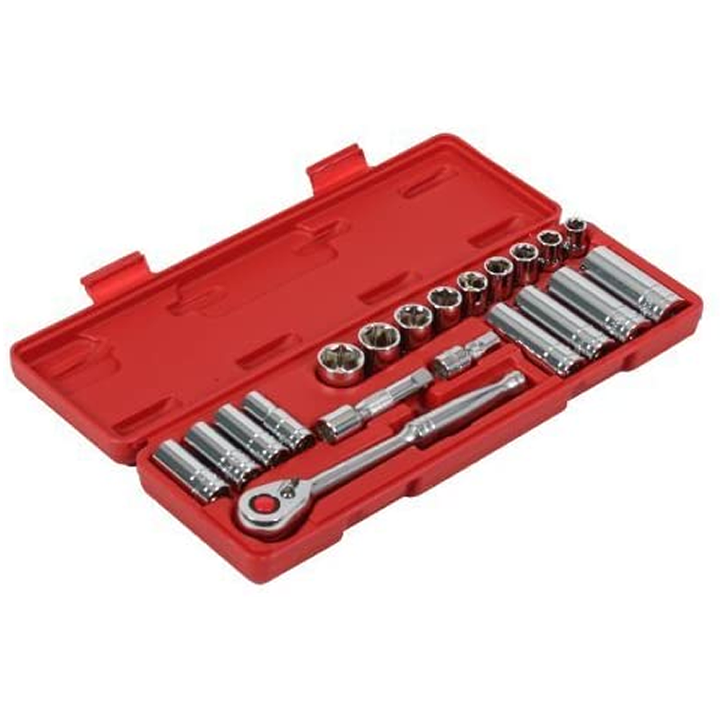 21 Piece 3/8 Inch Pro Socket Set SAE – Tool Mart Inc.