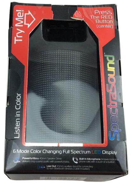 Spectra Sound Bluetooth Speaker Damaged Box