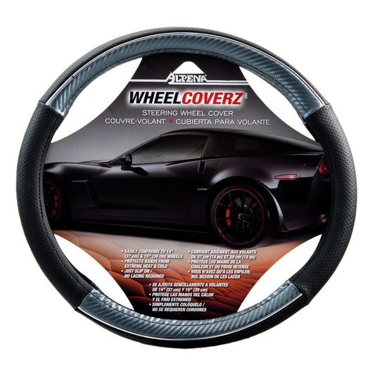 Wheel Coverz Black and Silver Steering Wheel Cover