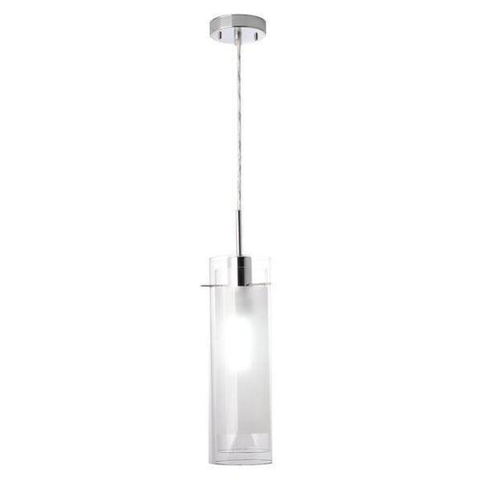 Sydney 1-Light Polished Chrome Clear Glass Hanging Pendant Damaged Box-Lighting-Tool Mart Inc.