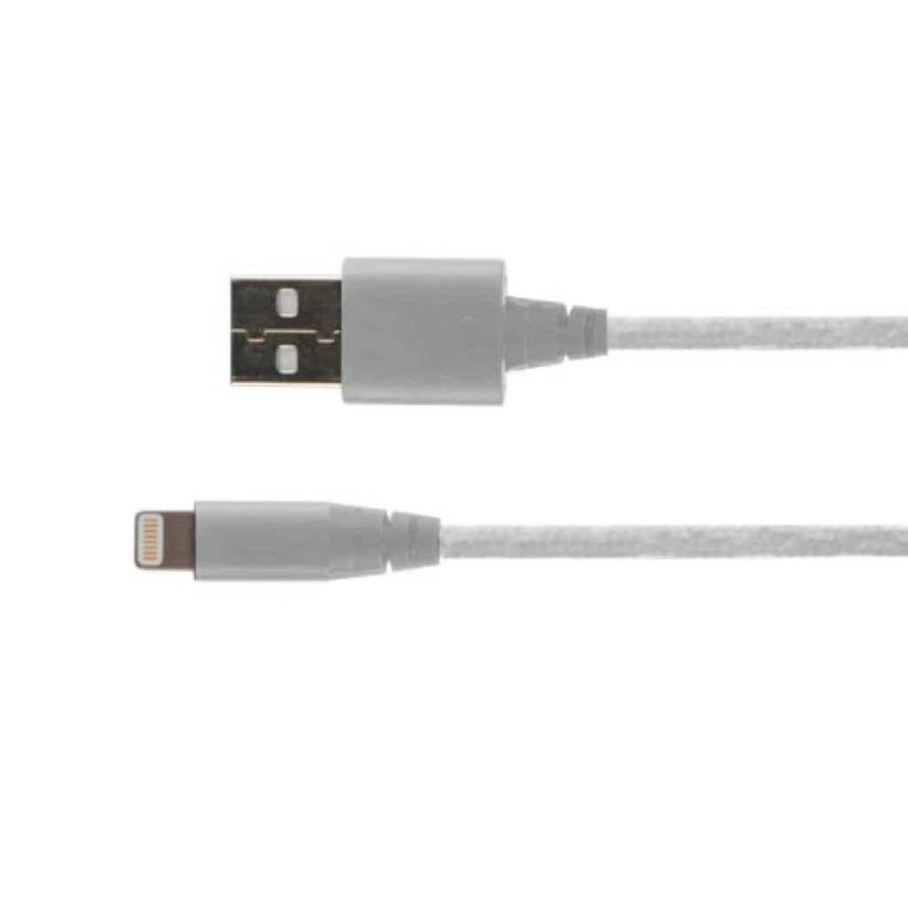 Tech & Go! 6 ft. Braided Cable for Lightning, White Damaged Box-Cell Phone Accessories-Tool Mart Inc.