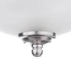 Two-light brushed nickel flush mount with frosted glass shade damaged box-Lighting-Tool Mart Inc.