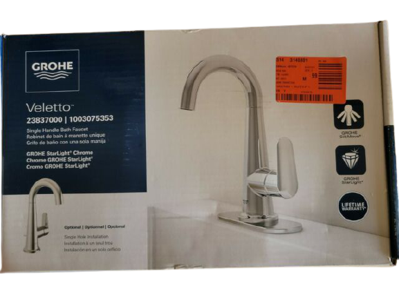 American Standard Veletto 4 Inch Centerset Single-Handle Bathroom Faucet in StarLight Chrome- Damaged Box