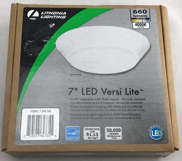 Versi Lite 9-Watt Textured White Integrated LED Flush Mount Damaged Box-Lighting-Tool Mart Inc.