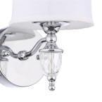 Waterlon chrome sconce with white fabric shade damaged box-sconces & wall fixtures-Tool Mart Inc.