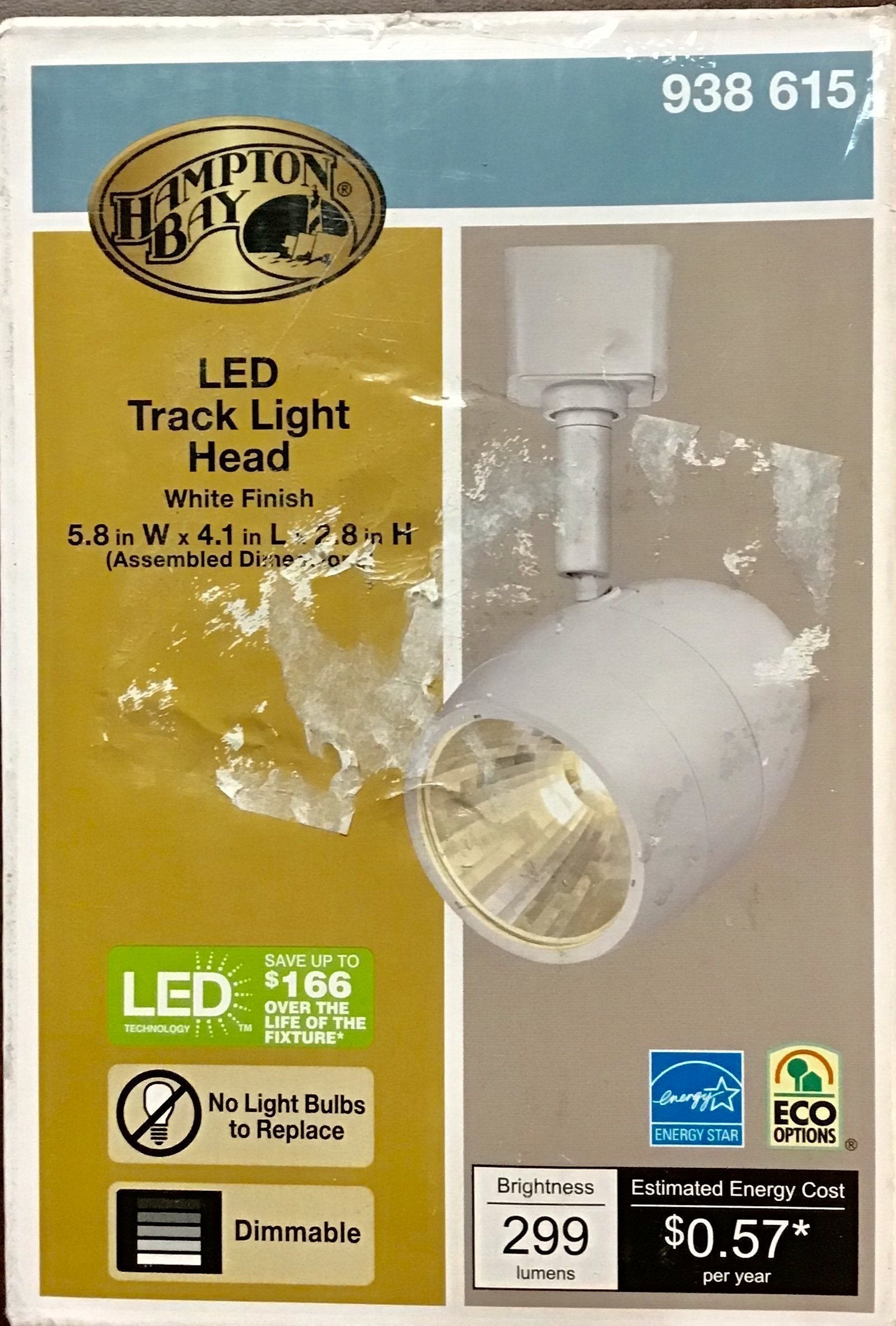 White dimmable LED track lighting head damaged box-Lighting-Tool Mart Inc.
