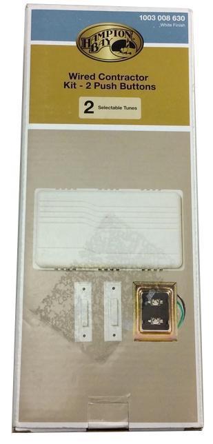 Wired door chime contractor kit damaged box-doorbells & clickers-Tool Mart Inc.
