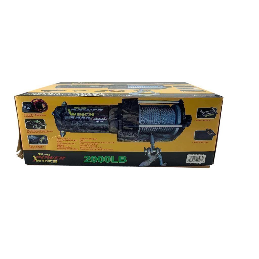 Wood Power 2000 LB Real Tree Camouflage Winch-winches & jacks-Tool Mart Inc.