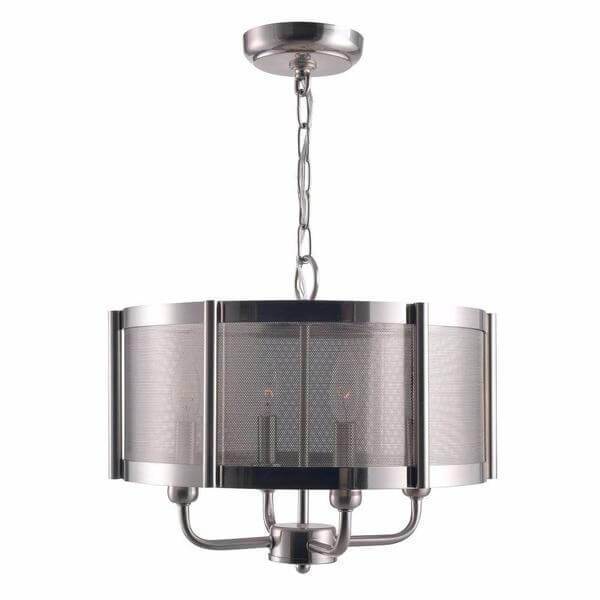 World Imports WI-8949-37 Xena Collection 4-Light Brushed Nickel Indoor Chandelier Damaged Box-Lighting-Tool Mart Inc.